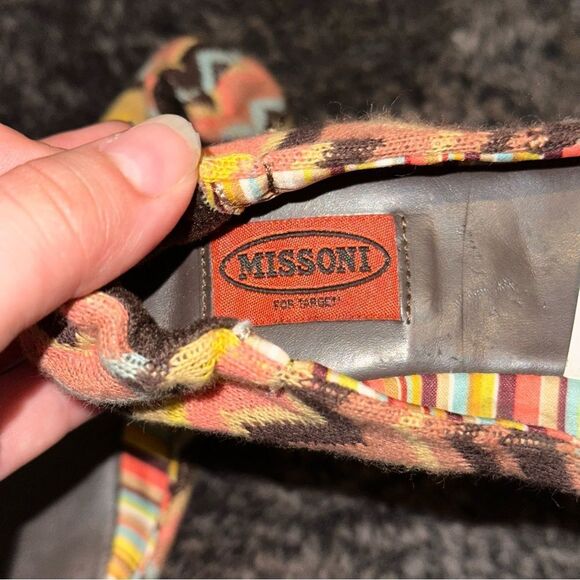 Missoni For Target Multicolor Zigzag Chevron Knit Ballet Flats Youth Sz 12 Boho - Picture 6 of 7